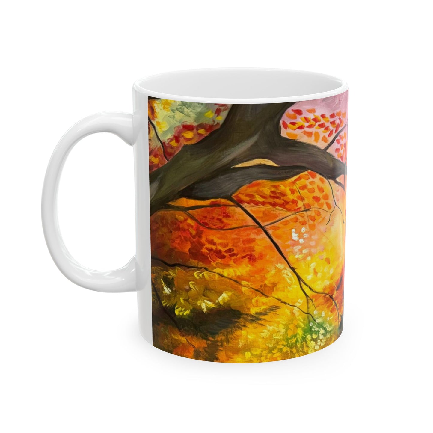Autumn Sunset Ceramic Mug — 'Where the Light Falls' (11oz, 15oz)