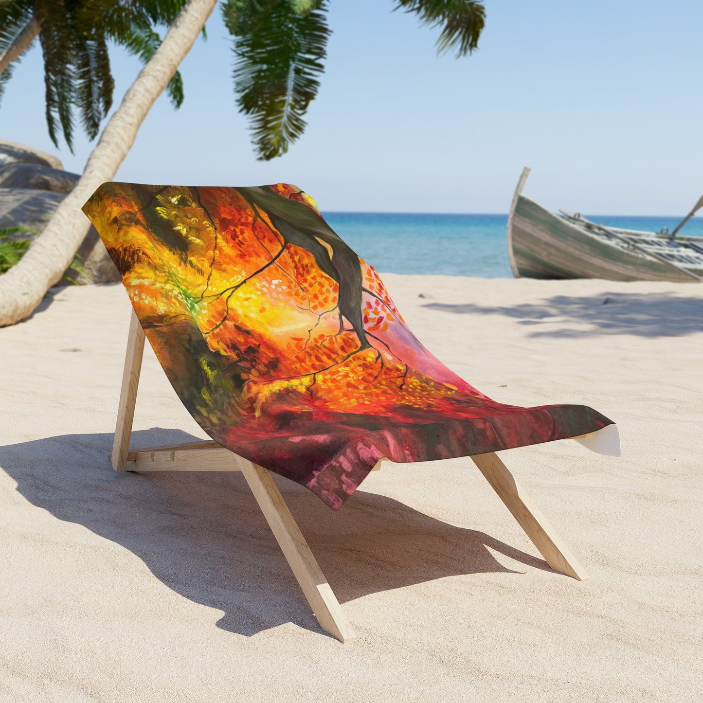 Beach Towel — 'Where the Light Falls' Print Beach Towel