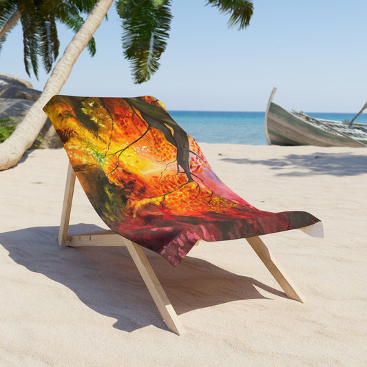 Beach Towel — 'Where the Light Falls' Print Beach Towel
